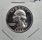 1962  Proof  Cameo Washington Quarter  (Q82) Please Note Shipping