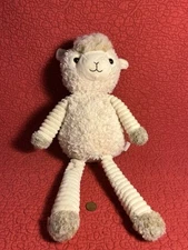 17” Walmart Cream Tan Llama Corduroy Limbs Plush Stuffed