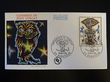 FRANCE PREMIER JOUR FDC YVERT 1493  TAPISSERIEDE JEAN LURCAT 1 F AUBUSSON 1966