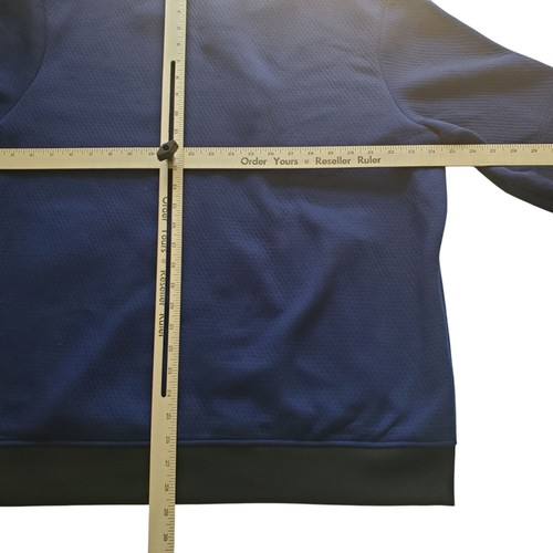 INC International Concepts Bomber Jacket Full Zip Quilted Texture Navy Men XXL - Picture 10 of 13
