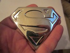 SUPERMAN BELT BUCKLE - SHINY METAL - GW-12