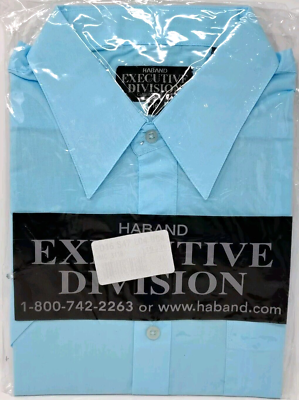 haband dress shirts Duke Haband Men's Button Up Dress Shirt Size Large - Jade Green
