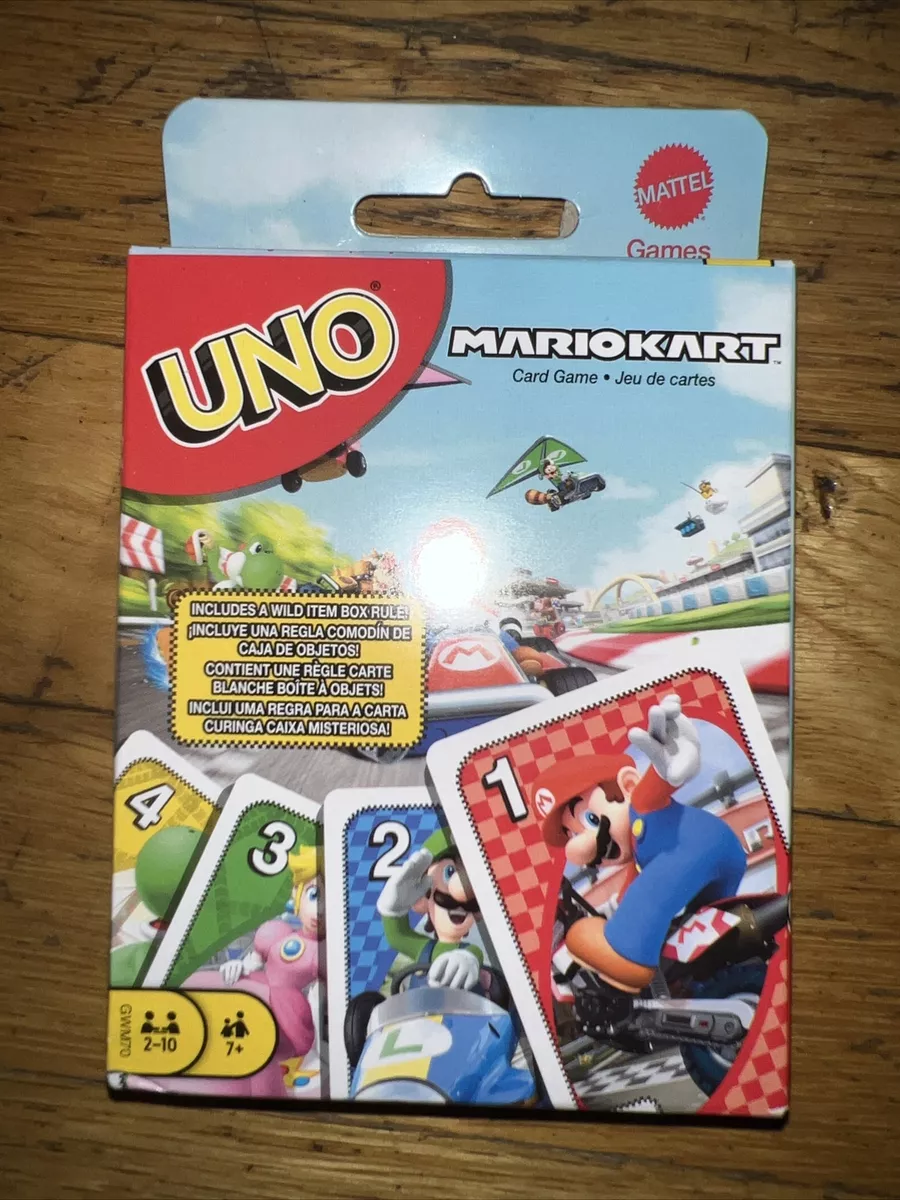 UNO GWM70 Mario Kart Jogo de cartas com 112 cartas e instruções para j