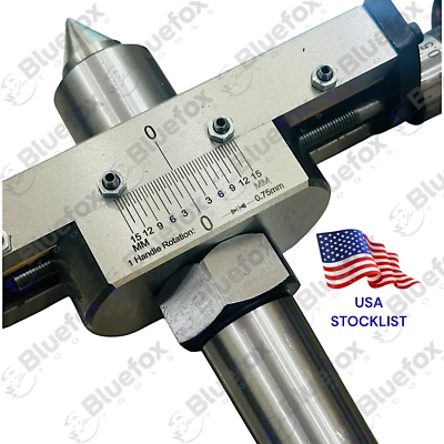 BLUEFOX TOOLS Lathe Taper Turning Attachment Cross Slide MT3 Shank With Revolving Live Center