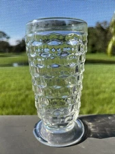 Indiana Glass Whitehall Colony Tumbler Clear Footed Iced Tea Glass Flared Rim