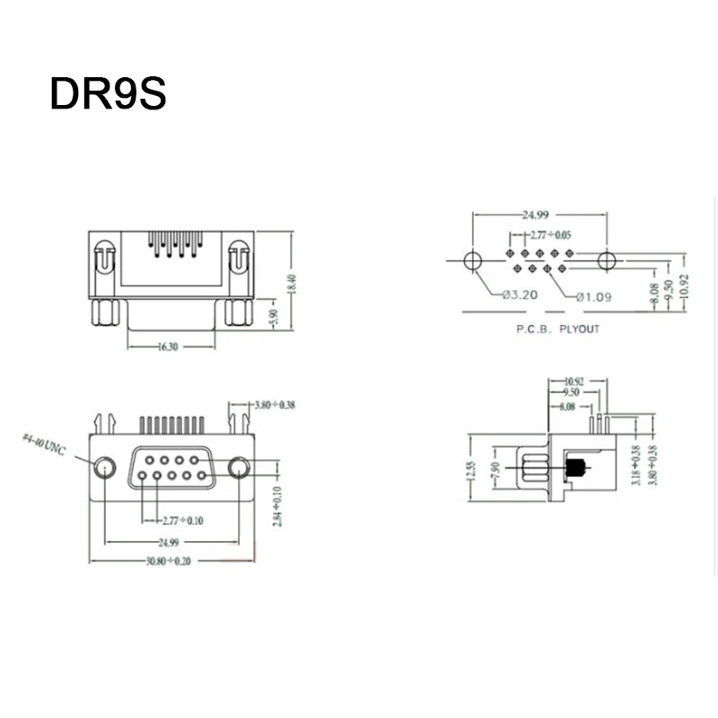 DR15 DIY 9/15/25-pin Serial D-Sub Connector Right Angle - Male & Female Plug - Image 3 of 4