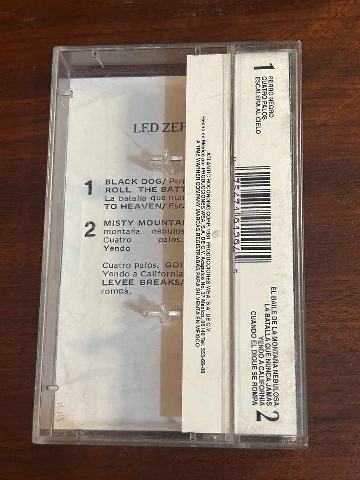 LED ZEPPELIN Led Zeppelin IV 1981 MEXICO CASSETTE Psych Jimmy Page Robert Plant - Image 3 of 4