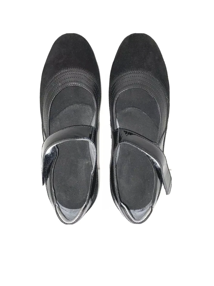 Ortesis Drew para mujer de gamuza negra Mary Jane talla 8 charol Génova Foto 4 de 4