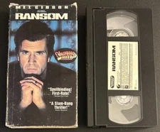 Ransom VHS Tape Mel Gibson, Rene Russo, Gary Sinise (Touchstone 1997 Used Broken