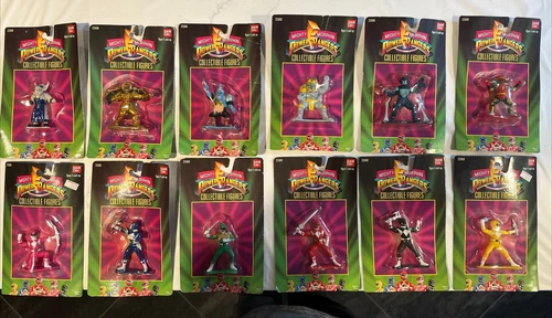 Vintage BANDAI 1993 MIGHTY MORPHIN POWER RANGERS FIGURES SET OF 12 Series 1 New