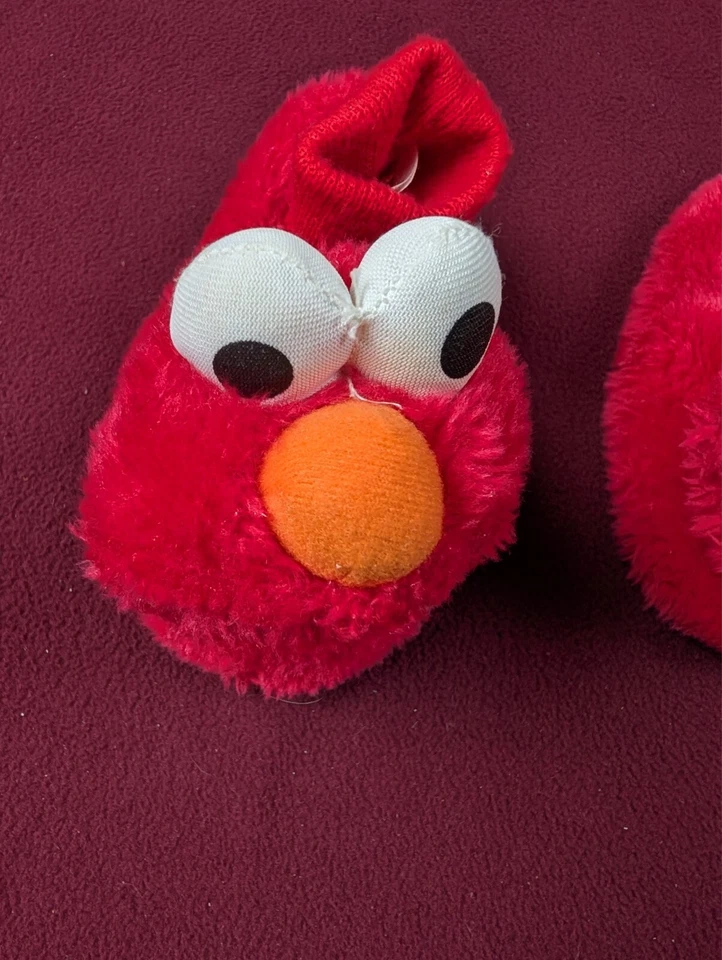 Elmo Slipper Sesame Street sock shoes cute size 5 (5-6) kids toddler - Image 3 of 4