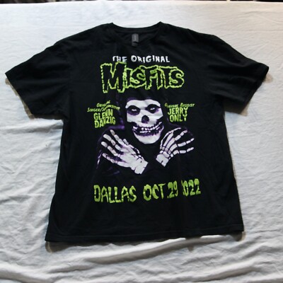 Original Misfits Band Tee Dallas 2022 Concert Merch Glen Danzig