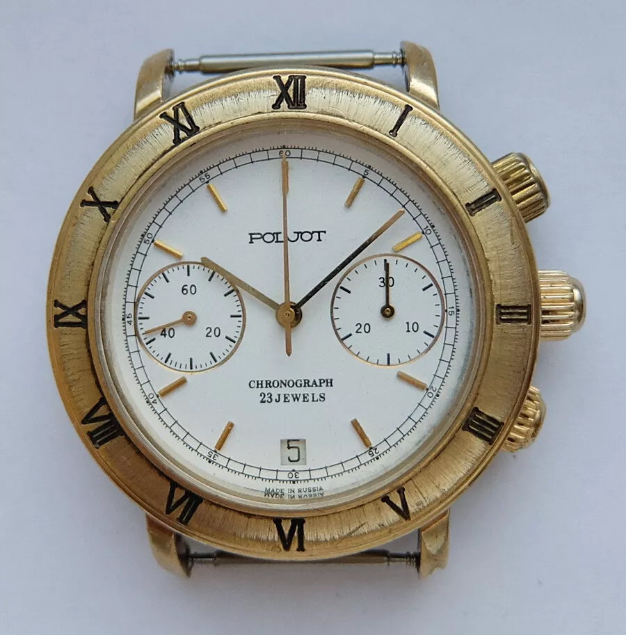Poljot Chronograph 23 jewels Russian watch Wristwatch Shturmanskie