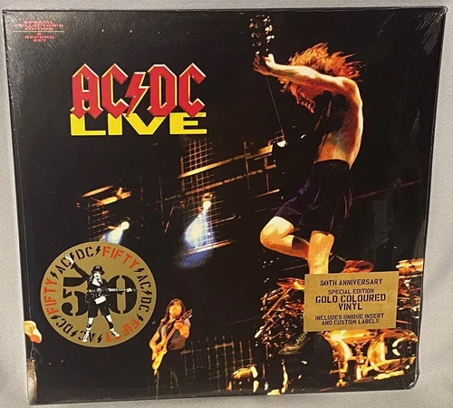 LP AC/DC Live (ACDC) (2LPs GOLD Vinyl, 50th Ann, 2024) NEW MINT SEALED