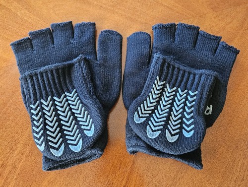 RefrigiWear fingerless gloves/mittens, #204L, black w/ gray grippers, size L/XL - Picture 4 of 7