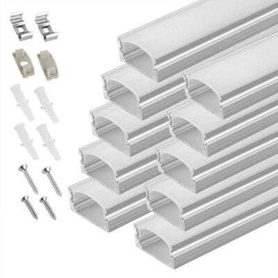 20pcs 1m LED Profil Alu Leiste für Streifen Beleuchtung Kanal Aluprofil Profile