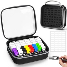 Clear Flash Drive Case, Hard USB Case Thumb Drive Organizer Holds 64 Drives a...