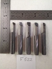5 USED 5/16" SHANK MINI CARBIDE BORING BARS. HEAD SIZES .225" - .285" USA (F522)