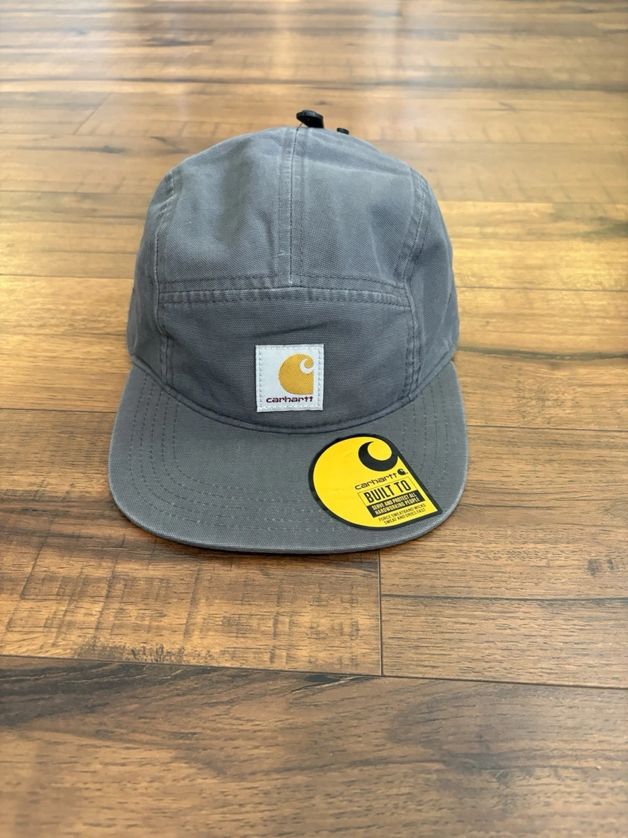 Carhartt Canvas Five Panel Cap Hat WIP Charcoal Gray Adjustable