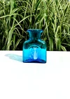 BLENKO Cobalt Blue Art Glass Double Spout Pitcher #384 8.25"H, etch Cat 2021