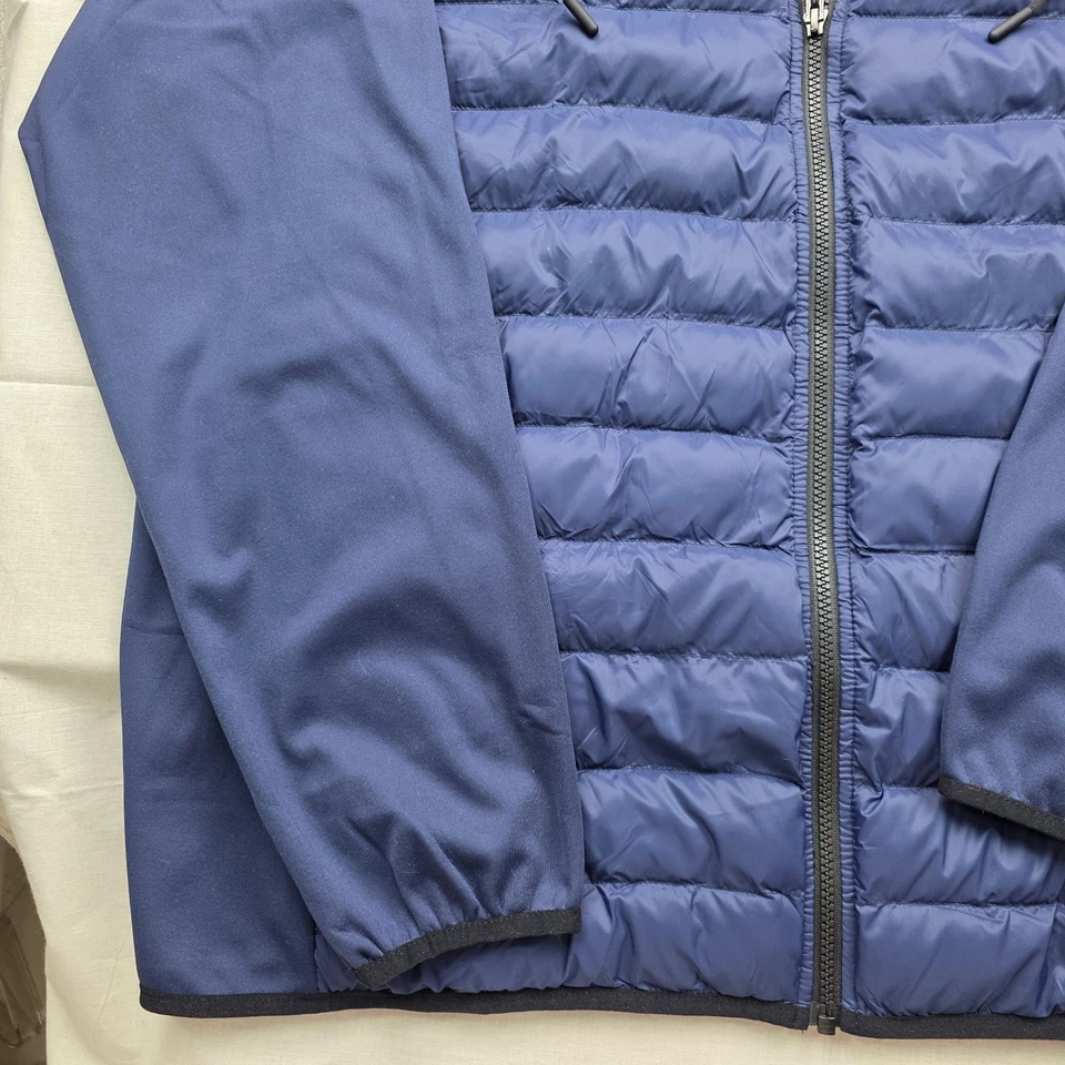 Mens 32° Degreez Heat Hooded Full Zip Puffer Jacker Size XL Navy Blue - Image 4 of 4