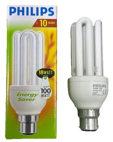 10 lampadine a bastone CFL a basso risparmio energetico Philips 18 W (100 W) lampada BC B22 - Foto 3 di 3