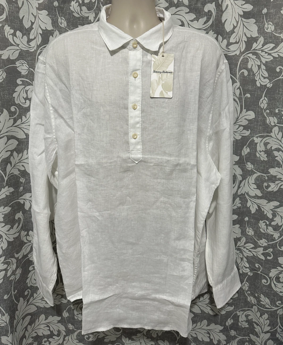 Tommy Bahama BT Men's Size 2XLT White Desert Riviera Pop Over Shirt $148 NWT
