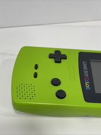GAME BOY COLOR Nintendo Kiwi Lime Green W/ BOX & Inserts RARE