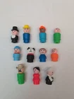 Vintage Fisher Price Little People Lot Fireman Conductor Farmer Ringmaster