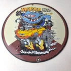 Vintage Rat Fink Hot Rod Sign - Street Racer Mopar Gas Pump Porcelain Sign