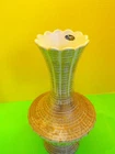 Mid Century Modern Vintage Royal Haeger Art Pottery Vase Gold Tweed Glaze 14"