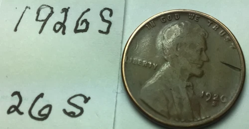 1926 S ; Wheat Penny ; good condition #26S