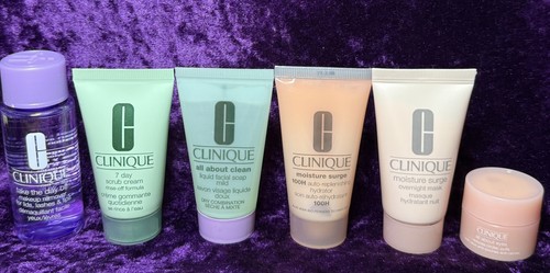 Clinique Hautpflege 6er Set Minis Moisture Surge Maske All About Eyes 7 Tage Peeling - Bild 6 von 6