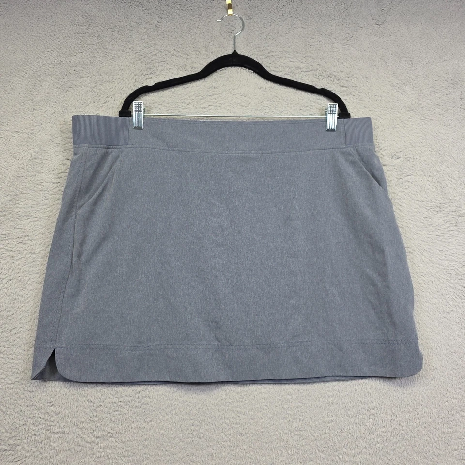 32 Degrees Skort Mujer 2X Gris Integrado Pantalones Cortos Elastizados Deportes Tenis Golf Activo Foto 2 de 4