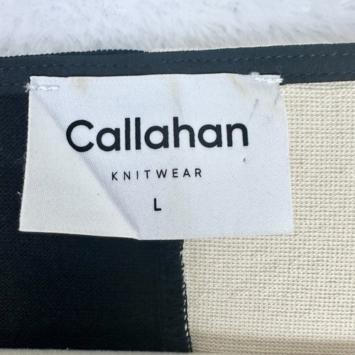 Callahan Rana Top Size Large Twist Knot Black Cream Long Sleeve Colorblock - Picture 7 of 8