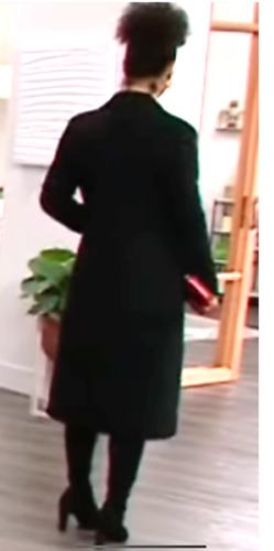 NEW kathy ireland Twill Wool-Blend Tailored COAT BLACK SZ L $179 - Picture 8 of 8