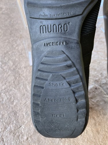 Munro American Mary Jane Flats shoes Black size 7W Comfort non slip shock heel - Picture 8 of 14