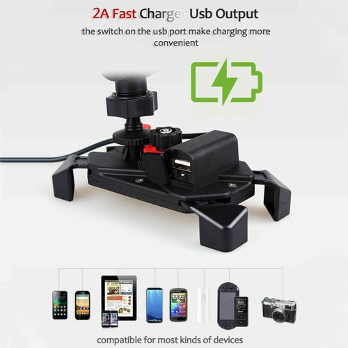 Fahrrad Halterung Handy Motorrad e-Bike Smartphone Halter mit USB Anschluss - Zdjęcie 7 z 12
