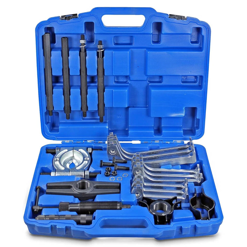 MARKENLOS 25TLG HYDRAULISCHER TRENNMESSER SET 10T TONNEN ABZIEHER SATZ LAGER 2 & 3-ARMIG