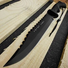 Greek Warrior MOLON LABE Fixed Blade Knife Survival Knife Tactical Black Blade