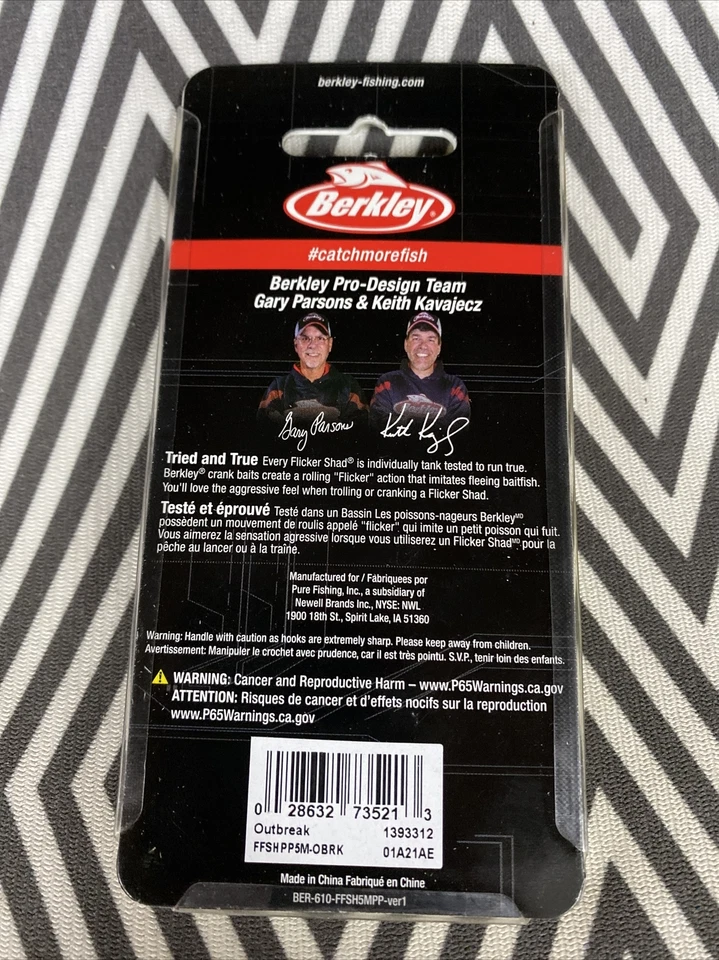 Berkley Flicker Shad 5 Fleet Farm Custom Outbreak 3 Pack - Great for Walleye! - Image 2 of 3