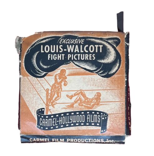 Vintage Joe Louis vs Jersey Joe Walcott Boxing Match 8 mm Carmelo Hollywood Film - Foto 1 di 6