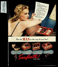 1941 Seaforth for Men Christmas Gift Deodorant Shaving Vintage Print Ad 39674