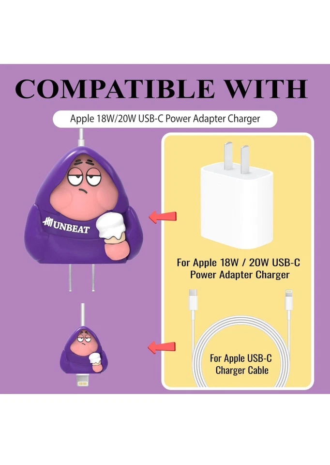 Shiba 3D Cute Cartoon For iPhone 18W 20W Charger and Cable Protector - Image 4 of 4
