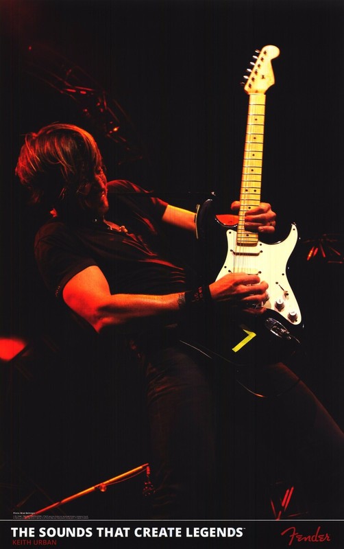 Keith Urban Fender Strat Stratocaster Ad Poster "THE SOUNDS THAT CREATE LEGENDS"