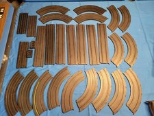 27 Black AFX AURORA MODEL MOTORING Track Pieces Straight All Broken Connectors