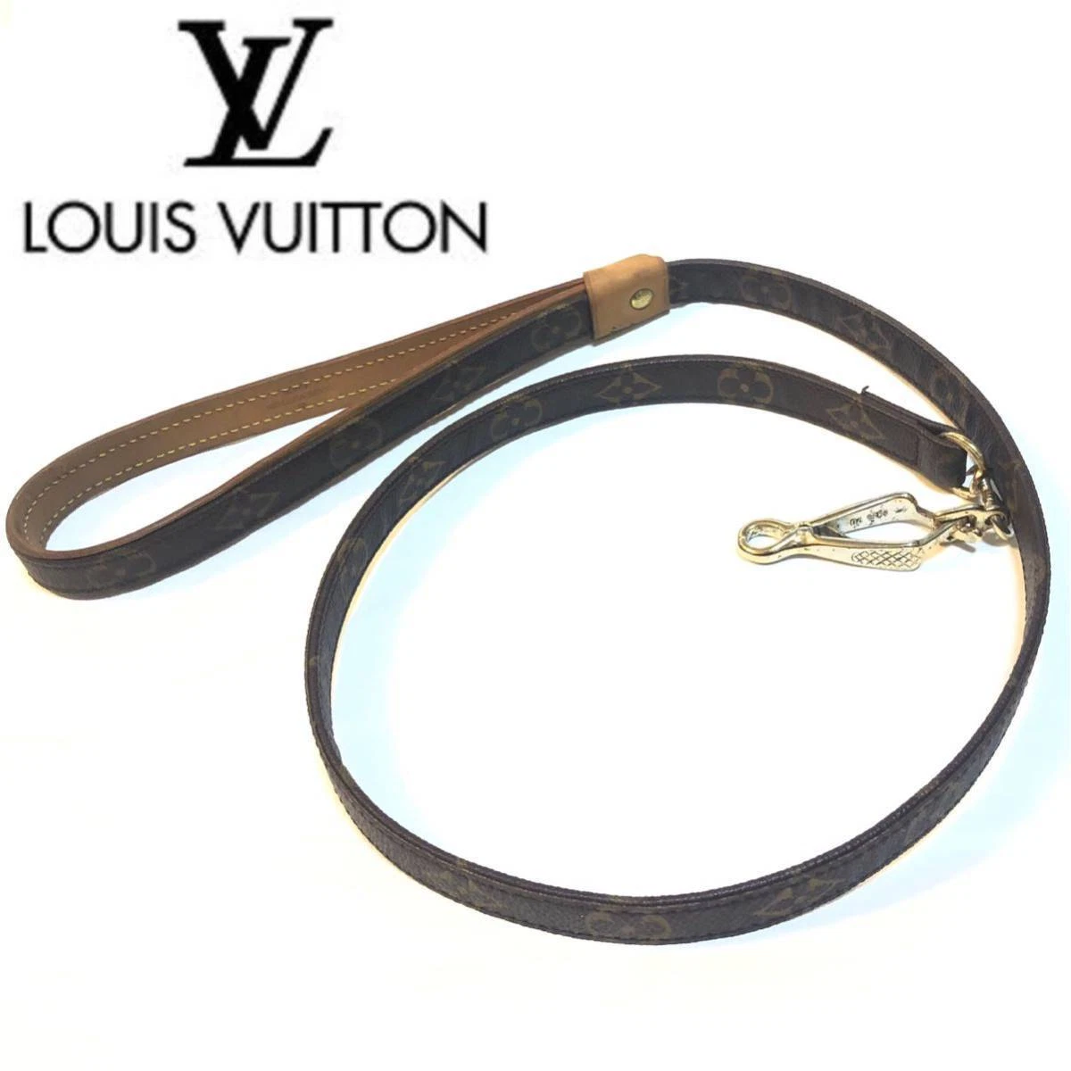 LOUIS VUITTON Monogram Dog Leash Baxter MM