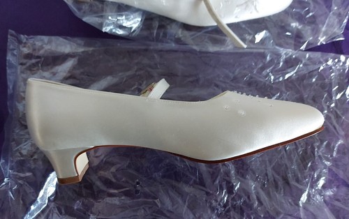 Kinder Mädchen Schuhe Ballerina Pumps Prinzessin Hochzeit Party Satin Gr. 36 - Bild 2 von 3