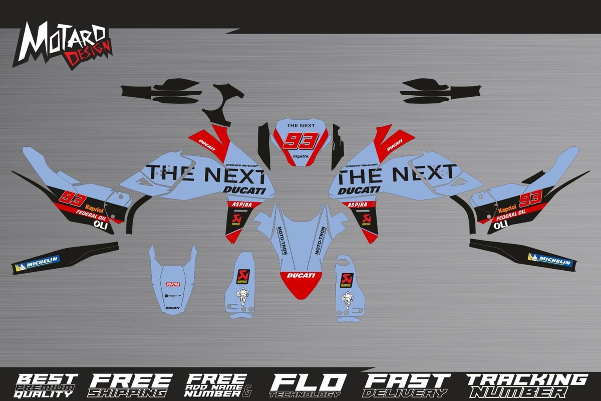 Graphics Kit for Ducati Hypermotard 698 Mono Supermoto Decals