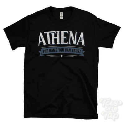 ATHENA THE NAME YOU CAN TRUST T-SHIRT Herren & Damen Neuheit Familie Geschenkidee